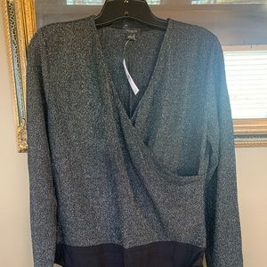 Ann Taylor Factory Shimmer Wrap Bodysuit